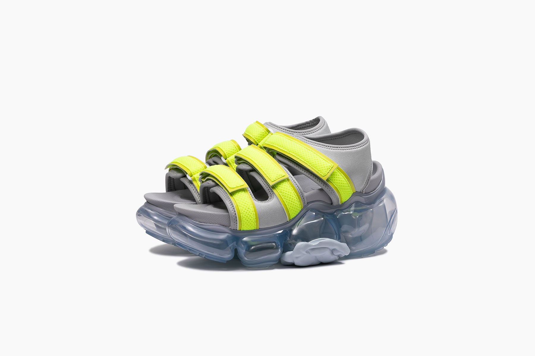 grounds MOOPIE CATERPILLAR SANDAL NEON YELLOW / ICEGRAY