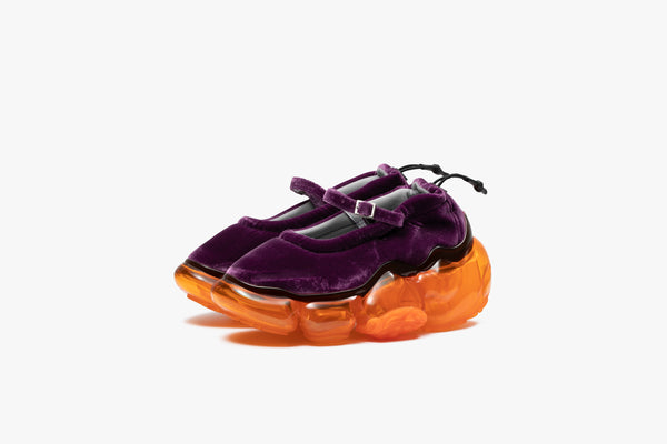 grounds MOOPIE PUMPS PURPLE VELVET / ORANGE