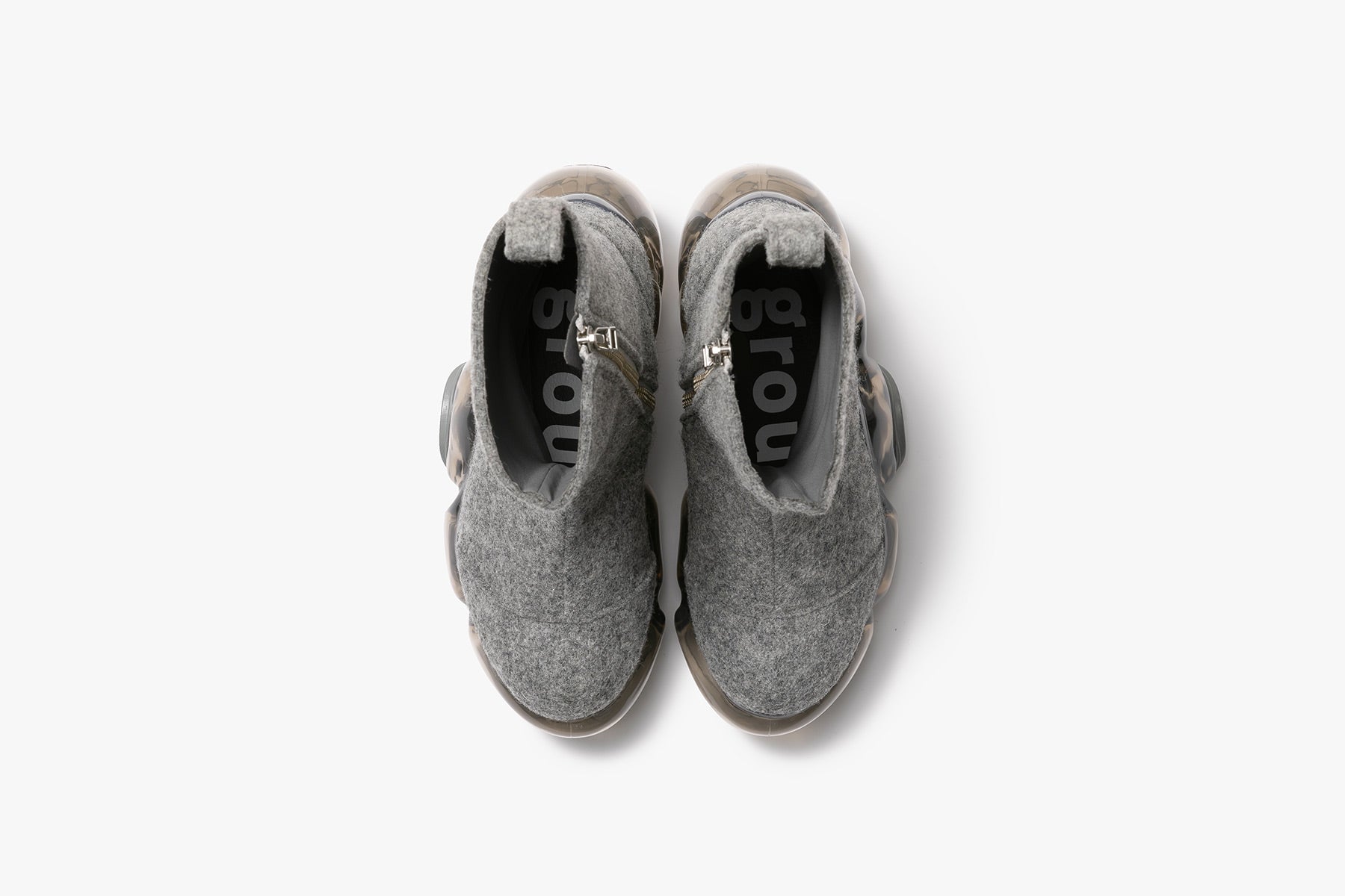 grounds MOOPIE FELT BOOTS GRAY / DARK GRAY