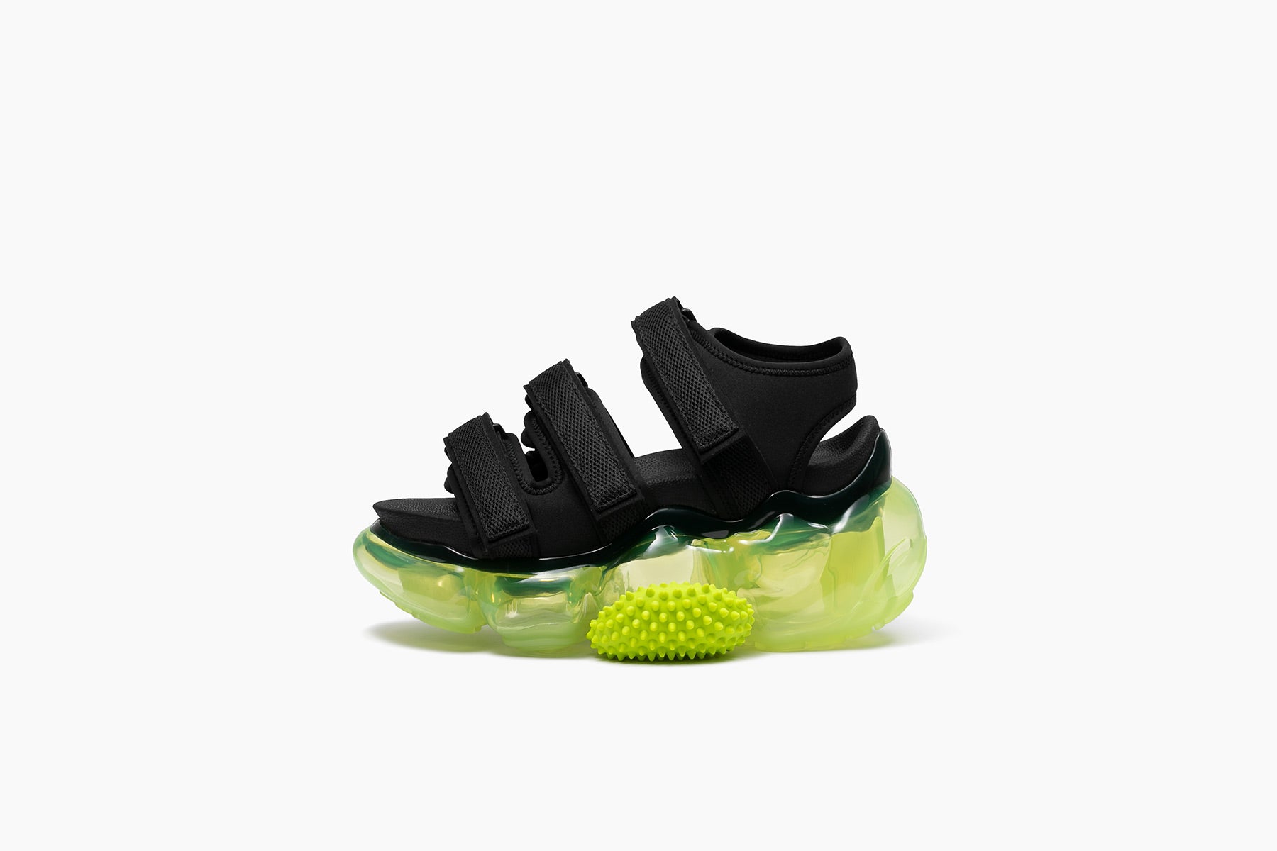 MOOPIE CATERPILLAR SANDAL BLACK / NEON YELLOW