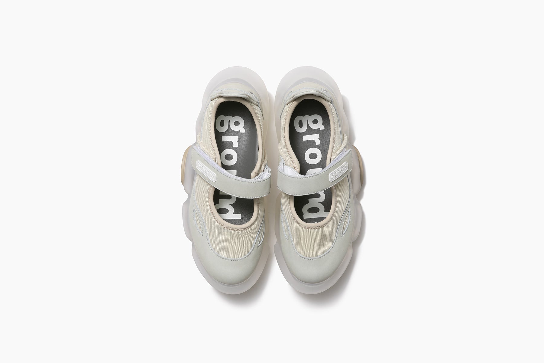 grounds MOOPIE MARY JANE DESERT GRAY / CLEAR MATTE
