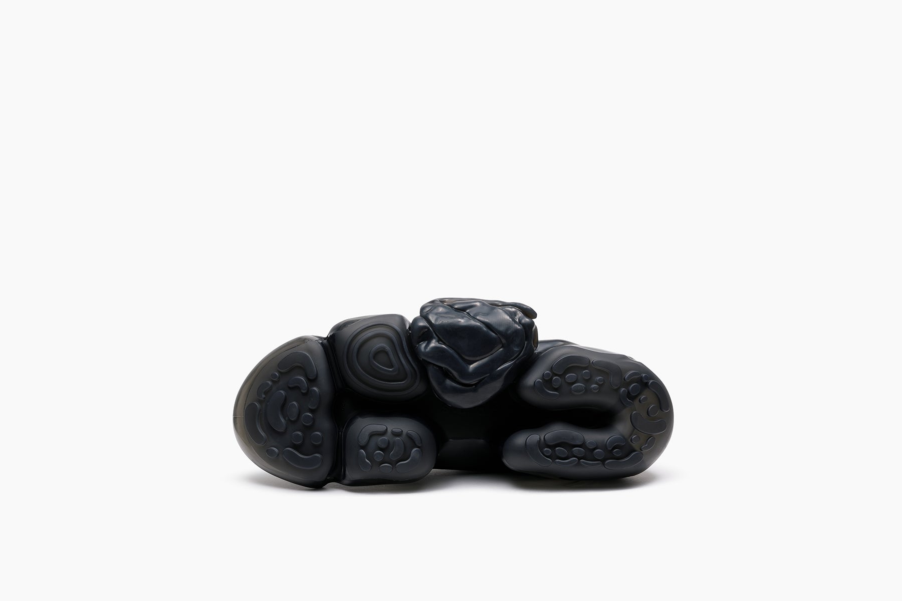 grounds MOOPIE PLAIN KNIT SOCKS BLACK / BLACK