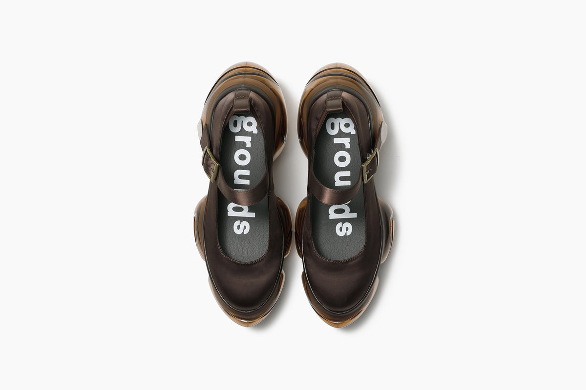 grounds LOOPIE LADY DARK BROWN SATIN / SMOKY BROWN