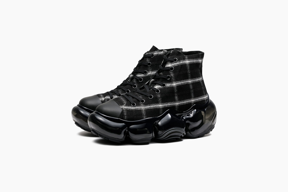 grounds MOOPIE HIGHCUT BLACK PLAID / BLACK