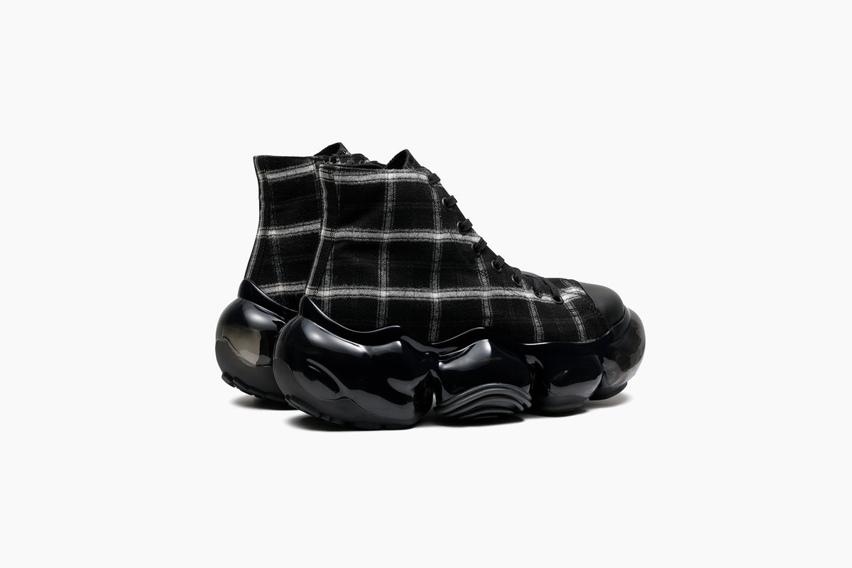 grounds MOOPIE HIGHCUT BLACK PLAID / BLACK
