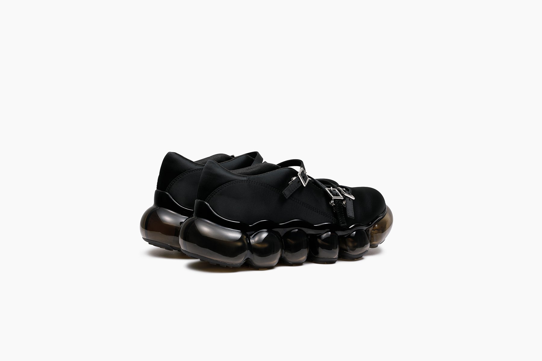 grounds JEWELRY TRIPLE MARY JANE BLACK SATIN / BLACK